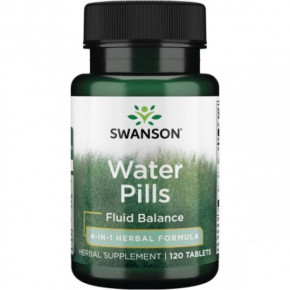 SWANSON Water Pills Fluid Balance Maisto papildas palaikyti optimaliai skysčių pusiausvyrai organizme 120 kapsulių