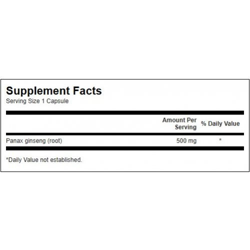 SWANSON Korean Ginseng 500mg Brain and Immune Health Maisto papildas ženšenis 100 kapsulių