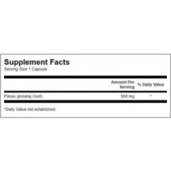 SWANSON Korean Ginseng 500mg Brain and Immune Health Maisto papildas ženšenis 100 kapsulių