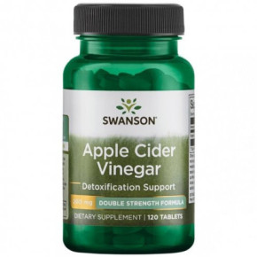 SWANSON Apple Cider Vinegar 200mg Detoxification Support Obuolių acto maisto papildas 120 kapsulių