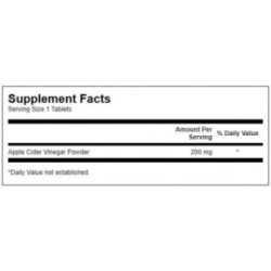 SWANSON Apple Cider Vinegar 200mg Detoxification Support Obuolių acto maisto papildas 120 kapsulių