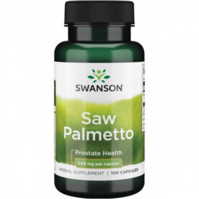 SWANSON Saw Palmetto 540mg Prostate Health Maisto papildas vyrams 100 kapsulių