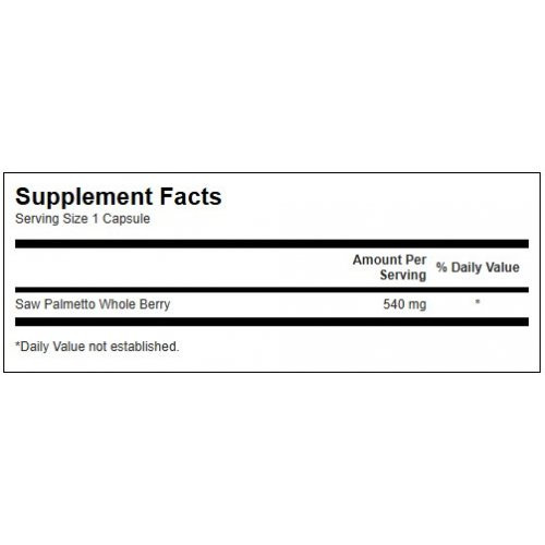 SWANSON Saw Palmetto 540mg Prostate Health Maisto papildas vyrams 100 kapsulių
