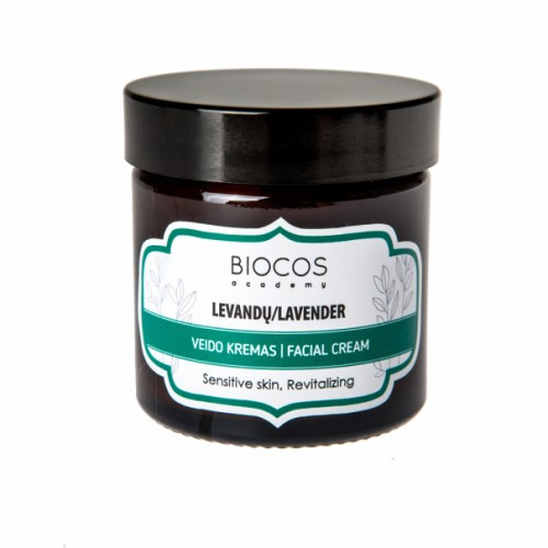 BIOCOS academy Lavender Facial Cream Raminamasis Levandų kremas mišriai odai 30ml