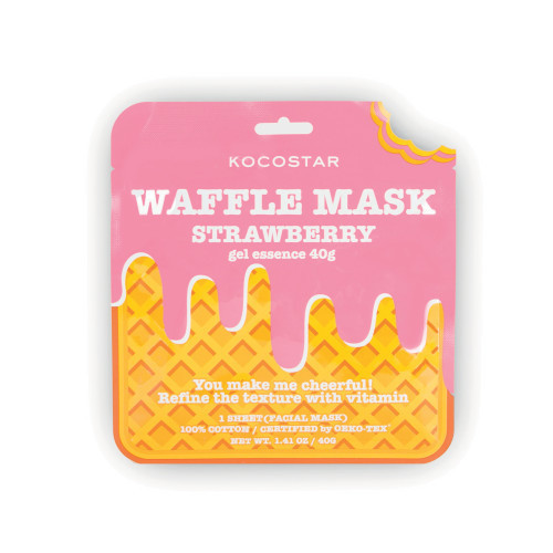 Kocostar Waffle Mask Strawberry Veido kaukė 1 vnt.