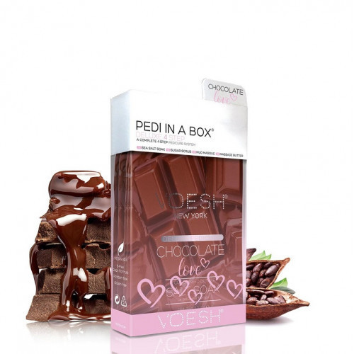 VOESH Deluxe Pedi In A Box 4 Step Chocolate Love Procedūra kojoms Rinkinys