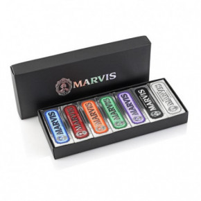 MARVIS 7 Flavour Travel Size Toothpaste Set Dantų pastų rinkinys dėžutėje 7x25ml