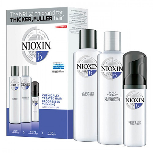 Nioxin SYS6 Care System Trial Kit Plaukų priežiūros rinkinys chemiškai paveiktiems, stipriai retėjantiems plaukams Small