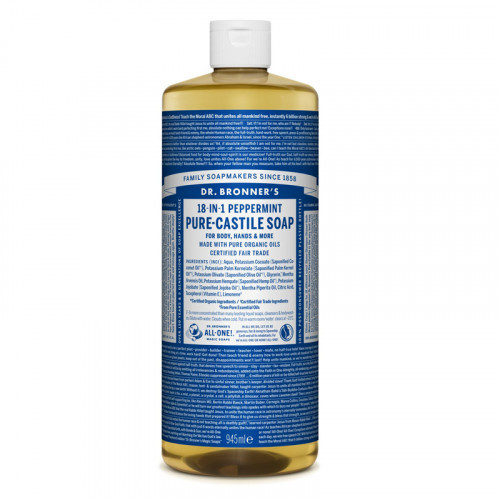 Dr. Bronner's Peppermint Pure-Castile Liquid Soap Ekologiškas skystas muilas 240ml