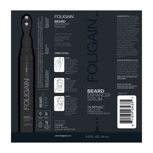Foligain Beard Enhancer Serum Barzdos augimą skatinantis serumas 15ml