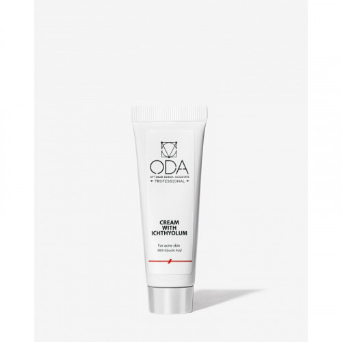 ODA Cream With Ichthyol, For Acne Skin Veido kremas su ichtiolu spuoguotai odai 30ml
