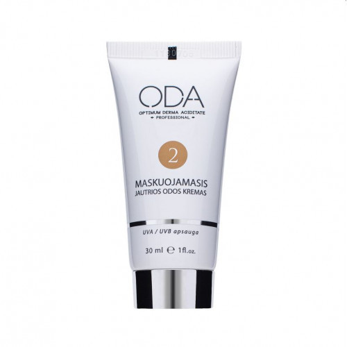 ODA Foundation For Sensitive Skin Maskuojamasis jautrios odos kremas Nr. 2 30ml