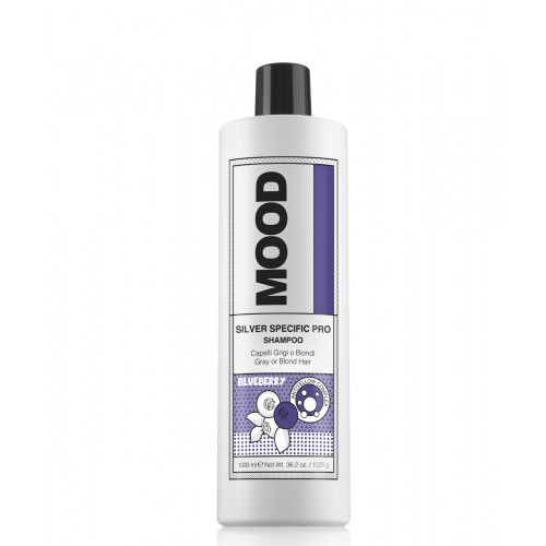 Mood Silver Specific Šampūnas pilkintojas, neutralizuojantis arba šalinantis gelsvą atspalvį 400ml