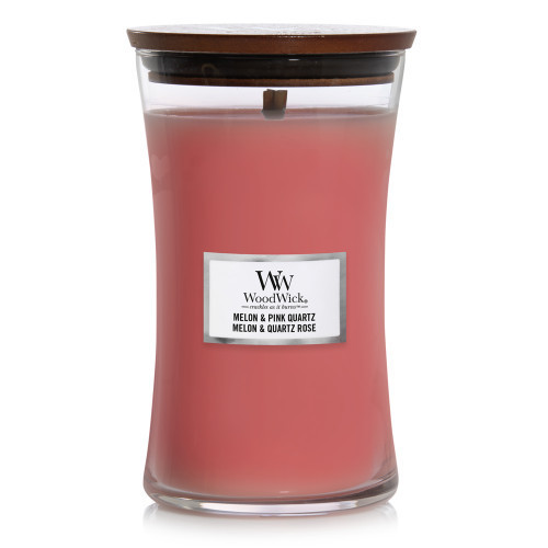 WoodWick Melon & Pink Quartz Candle Žvakė Large Hourglass