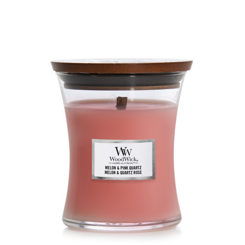 WoodWick Melon & Pink Quartz Candle Žvakė Large Hourglass