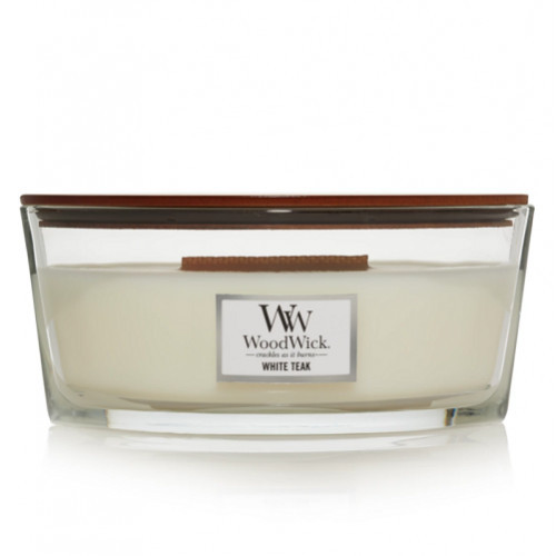 WoodWick White Teak Candle Žvakė Heartwick