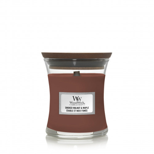 WoodWick Smoked Walnut & Maple Candle Žvakė Heartwick