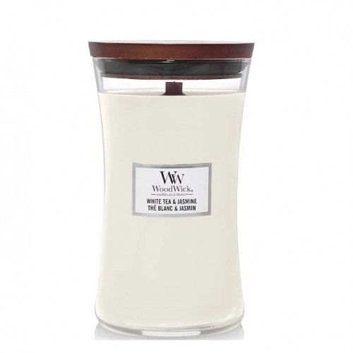 WoodWick White Tea & Jasmine Candle Žvakė Heartwick