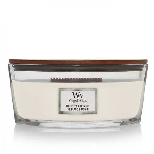 WoodWick White Tea & Jasmine Candle Žvakė Heartwick