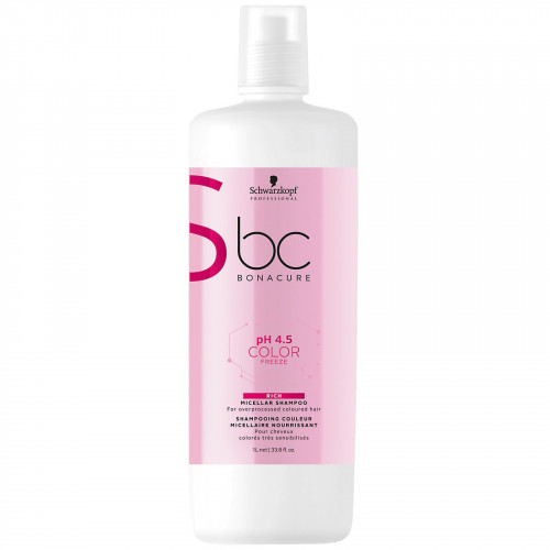 Schwarzkopf Professional BC Color Freeze Rich Micellar Shampoo Maitinamasis šampūnas dažytiems plaukams 1000ml