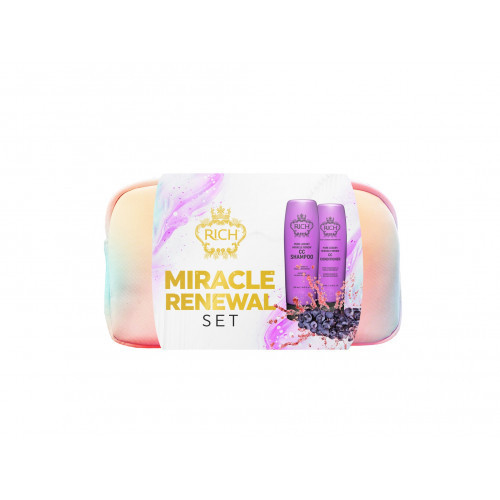 Rich Rich Pure Luxury Miracle Renewal Set Plaukų gyvybingumą atkuriantis rinkinys su kosmetine 250+200ml