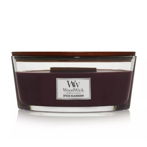 WoodWick Spiced Blackberry Candle Žvakė Heartwick