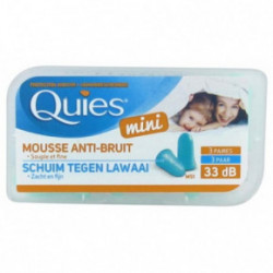 Quies Mini Anti-Noise Foam Earplugs Apsauginiai ausų kištukai iš poliuretano putos mini 3 poros