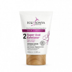 Eco By Sonya Skin Compost Super Acai Exfoliator Skin Scrub Veido šveitiklis 100ml