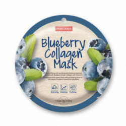 Purederm Blueberry Collagen Mask Veido kaukė su mėlynių ekstraktu 18g