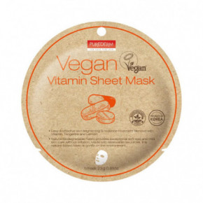 Purederm Vegan Vitamin Sheet Mask Veganiška lakštinė kaukė su vitaminais 23g