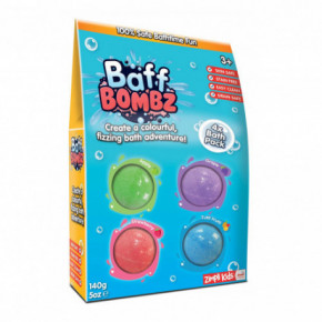 Zimpli Kids BAFF BOMBZ 4 Skirtingų vonios bombų rinkinys 140g