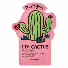 TONYMOLY I'm Real Cactus Sheet Mask Valomoji lakštinė veido kaukė 1 vnt.