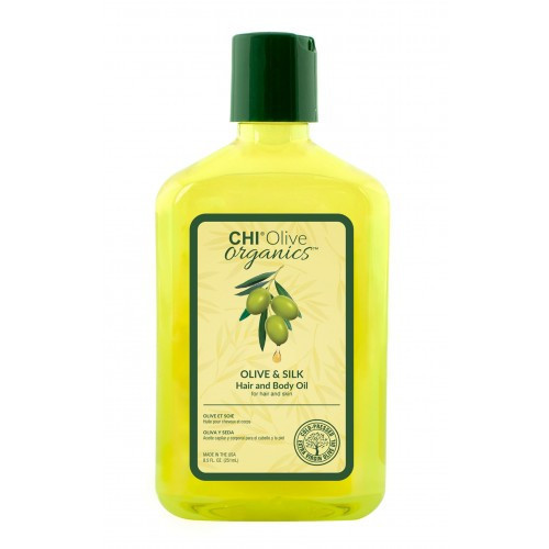 CHI Olive Organics Olive & Silk Aliejus plaukams ir kūnui 251ml