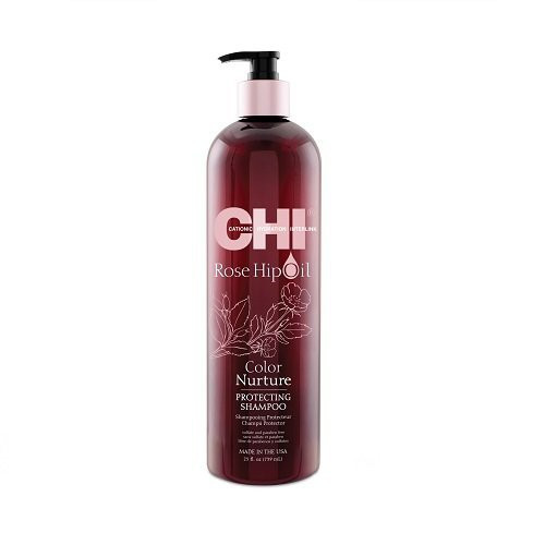 CHI Rose Hip Oil Šampūnas dažytiems plaukams su erškėtuogių aliejumi 340ml