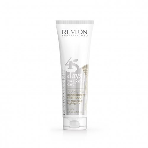Revlon Professional 45 days Total Color Care Stunning Highlights Conditioning Shampoo Šampūnas - kondicionierius plaukams, šviesintiems sruogelėmis 275ml