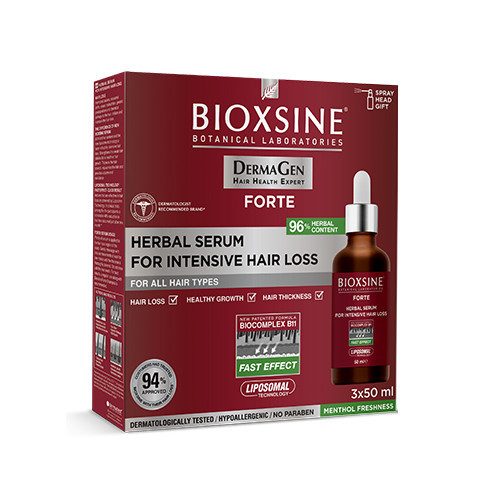 Bioxsine Dermagen Forte Serum Serumas nuo plaukų slinkimo 3x50ml
