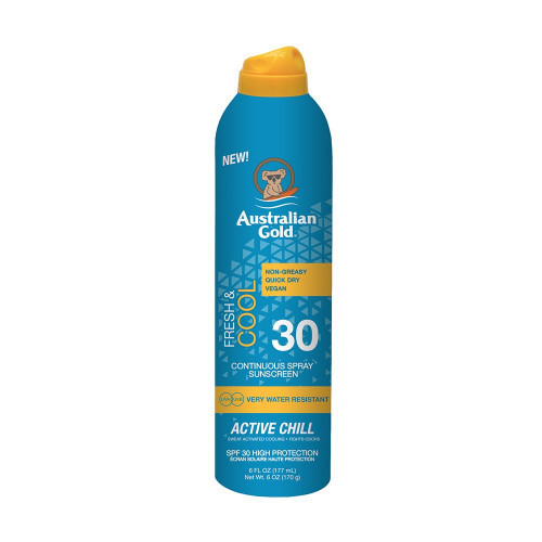 Australian Gold Active Chill Continuous Spray Sunscreen SPF30 Purškiama apsaugos nuo saulės priemonė 177ml