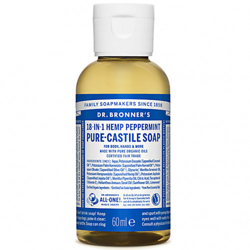 Dr. Bronner's Peppermint Pure-Castile Liquid Soap Ekologiškas skystas muilas 240ml