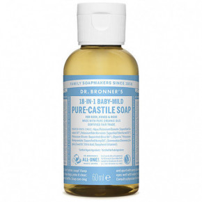 Dr. Bronner's Baby-Mild Unscented Pure-Castile Liquid Soap Ekologiškas skystas muilas (bekvapis) 60ml