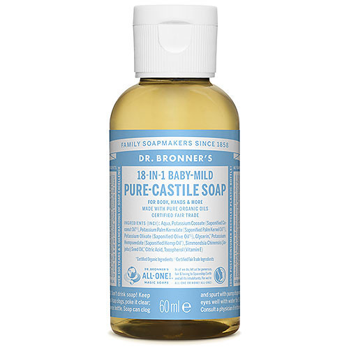 Dr. Bronner's Baby-Mild Unscented Pure-Castile Liquid Soap Ekologiškas skystas muilas (bekvapis) 240ml