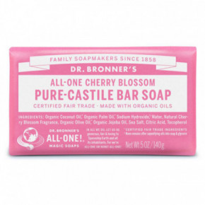 Dr. Bronner's Cherry Blossom Pure Castile Organic Bar Soap Ekologiškas Kastilijos muilas 140g