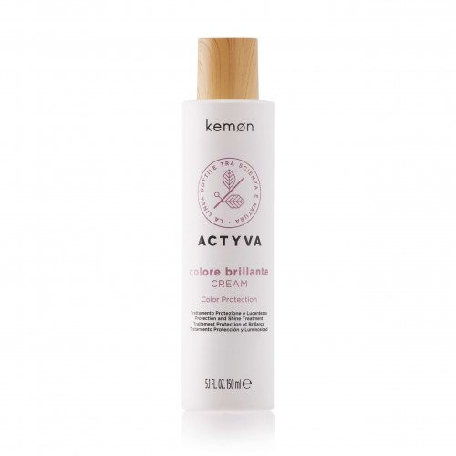Kemon Actyva Colore Brillante Cream Apsaugantis ir žvilgesio suteikiantis plaukų kremas 125ml