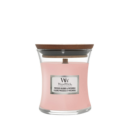 WoodWick Pressed Blooms & Patchouli Candle Žvakė Heartwick