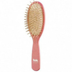 TEK Natural Big Oval Brush Didelis, lakuotas plaukų šepetys Baltas