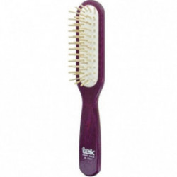 TEK Natural Rectangular Hairbrush Plaukų šepetys iš natūralaus medžio Violetinis