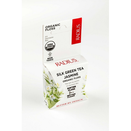 Radius USDA Organic Silk Green Tea Jasmine Dantų siūlas 30m