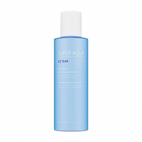 Missha Super Aqua Ice Tear Hydrating & Refreshing Emulsion Veido emulsija sausai odai 150ml