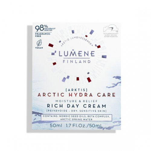 Lumene Arctic Hydra Care Moisture & Relief Rich Day cream Dieninis veido kremas išsausėjusiai odai 50ml