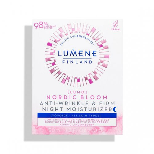 Lumene Nordic Bloom Anti-wrinkle & Firm Night Moisturizer Naktinis stangrinamasis veido kremas 50ml