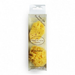 Hydrea London Cosmetic Natural Sea Sponge Set Natūralios kempinėlės veidui Yellow